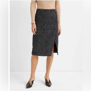 Club Monaco Winter Black, Brown and White Plaid Women's Skirt
